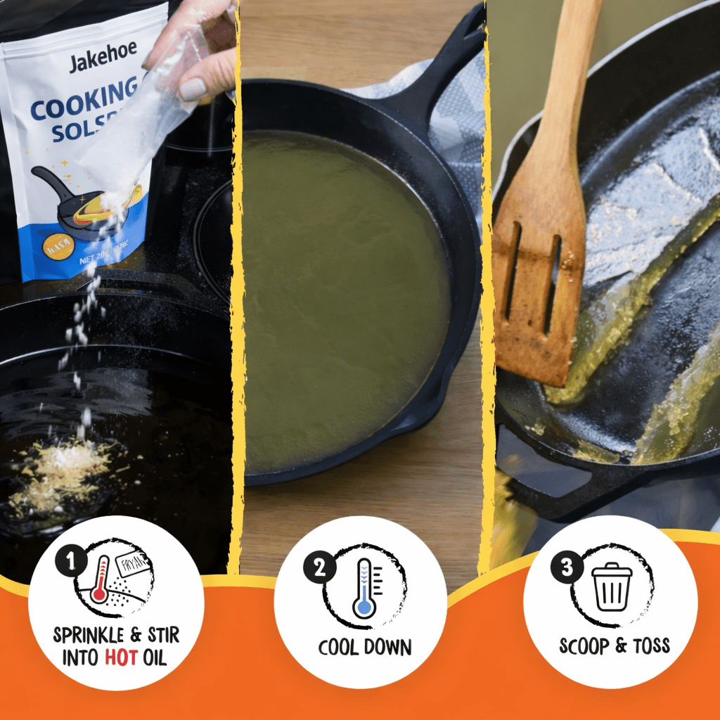Grease Lock™ – Turn Used Cooking Oil Into Solid Trash in 60 Seconds - Grease Lock
