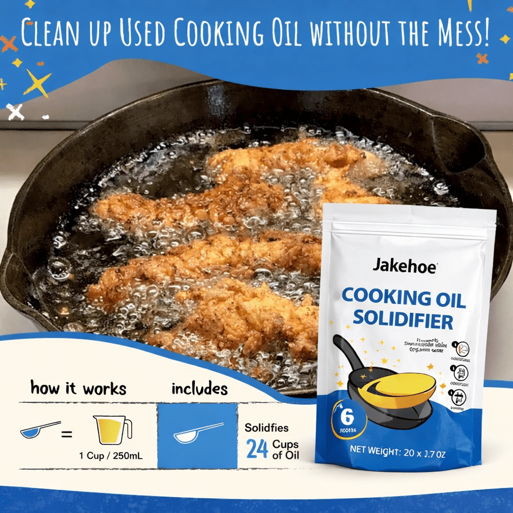 Grease Lock™ – Turn Used Cooking Oil Into Solid Trash in 60 Seconds - Grease Lock